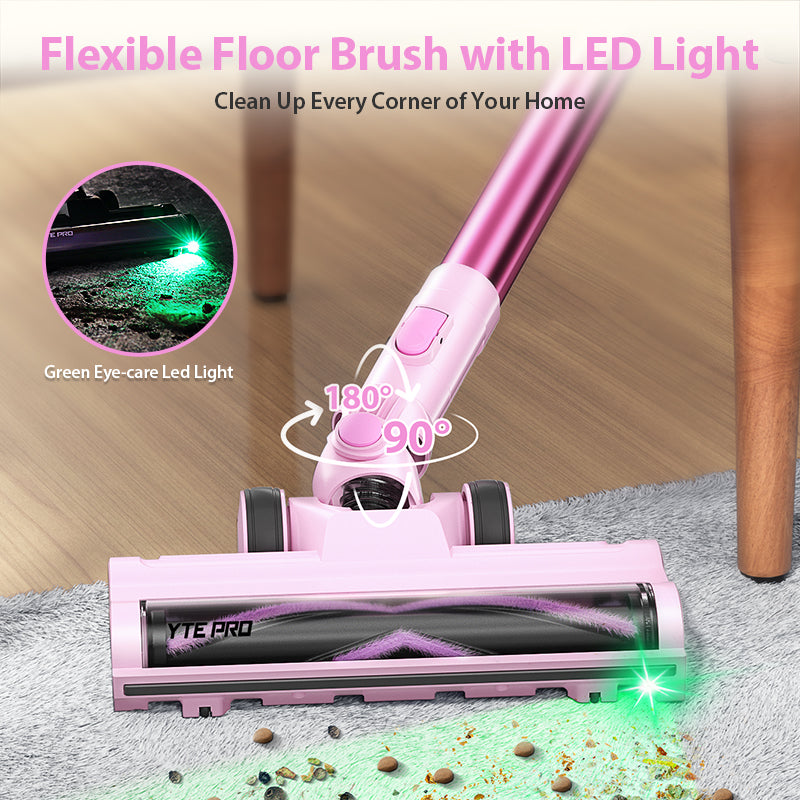 YTE PRO Cordless Vacuum Cleaner, 25000pa 180W Lightweight Vacuum with HEPA Filter