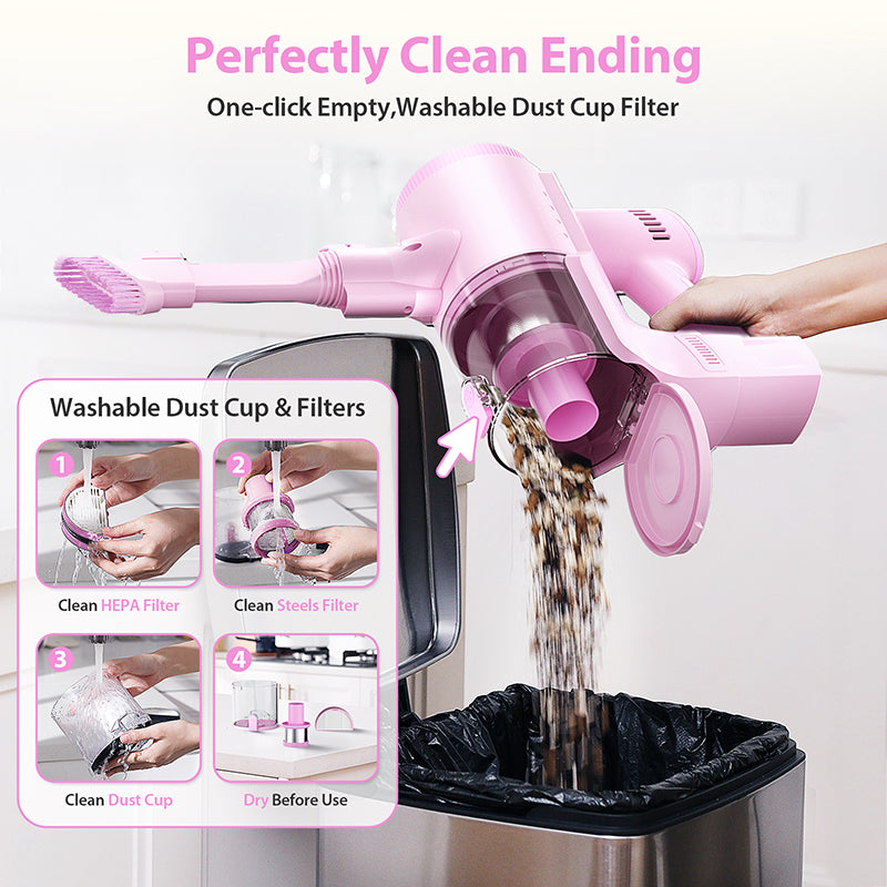 YTE PRO Cordless Vacuum Cleaner, 25000pa 180W Lightweight Vacuum with HEPA Filter