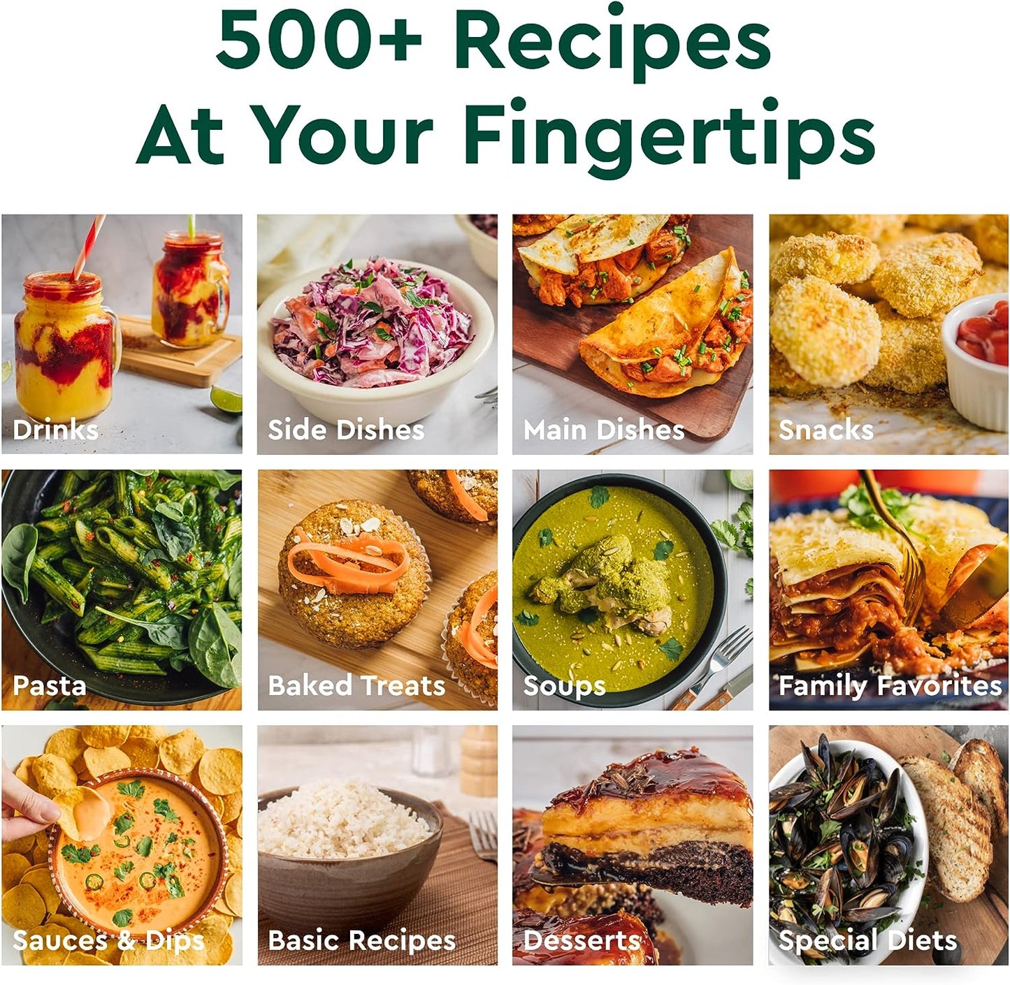 YTE Smart Compact Countertop Multi-Functional Stainless Steel Food Processor