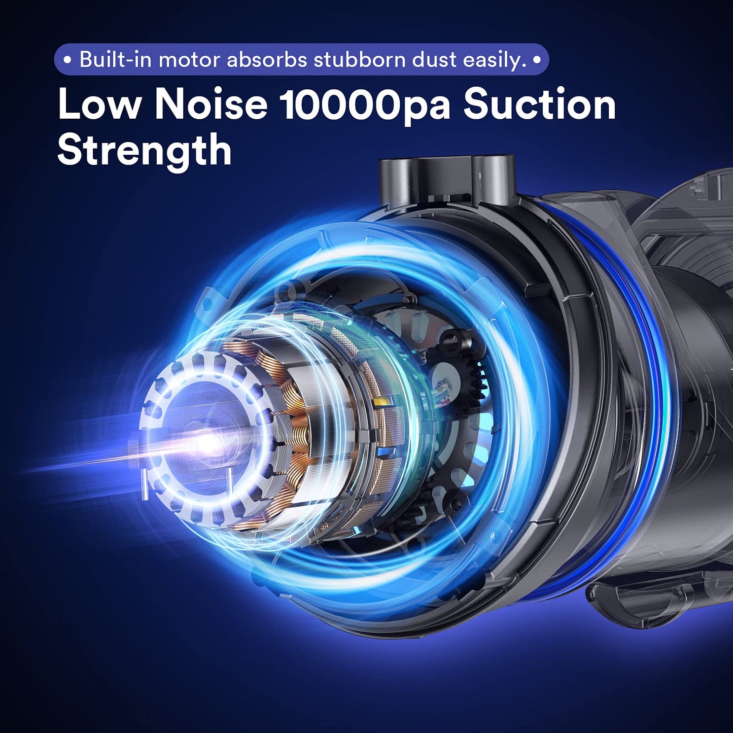 YTE Cordless Stick Vacuum Cleaner, 10KPa Powerful Suction Up to 45 Mins Runtime, 6-in-1