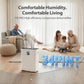34Pint Dehumidifier for 2500Sq.Ft, Compressor Dehumidifiers for Home, Front LED Digital Humidity Display&Quiet Dehumidifier for Basement, Bedroom, Bathroom, with 6.56FT Drain Hose